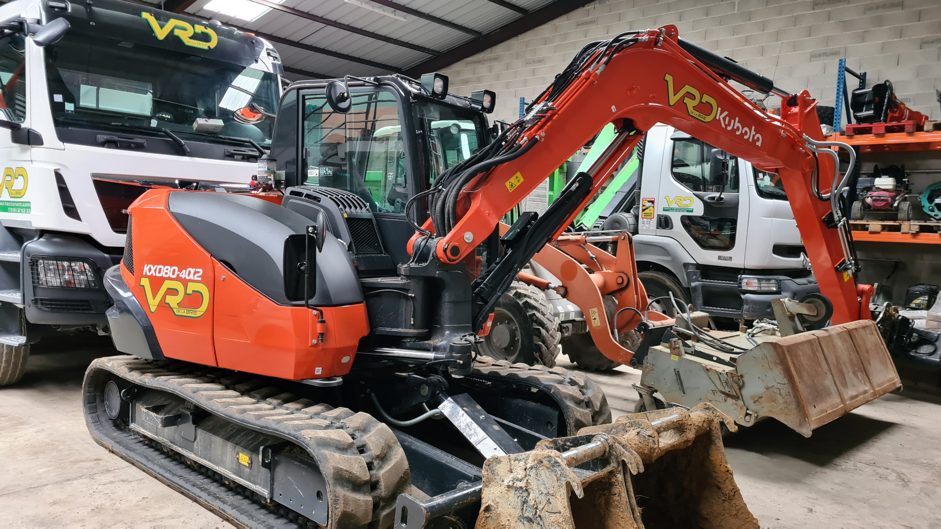 Mini-pelle Kubota KX080 VRD de la Brie